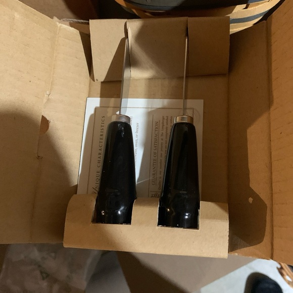 LONGABERGER EBONY WOVEN TRADITIONS SPREADER SET OF 2 * NIB - Picture 4 of 6